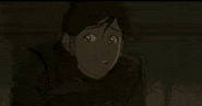 Amon (Avatar: A Lenda de Korra) dobrando o sangue da Korra e do Mako.