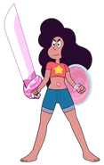 Stevonnie (Steven Universo) é a fusão entre Steven Universo e Connie Maheswaran.