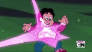 Steven (Steven Universo) consegue manipular seus escudos de bolha.