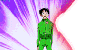 Deflexão Goku.gif (1,9 MB) Goku (Dragon Ball Super) defletindo um disparo de energia que era destinado a atingir seu filho Gohan.