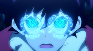 Leonardo (Blood Blockade Battlefront) tem uma capacidade visual superior a qualquer ser vivo por causa dos seus "Olhos de Deus".