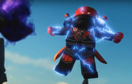 Lord Garmadon (Lego Ninjago) usando Destruição para destruir Mr. E.