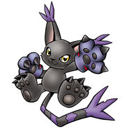 Black Tailmon (Digimon) possui a aparência semelhante a Tailmon, porém é preto em vez de branco.