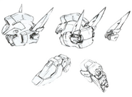 Head and feet sketches.