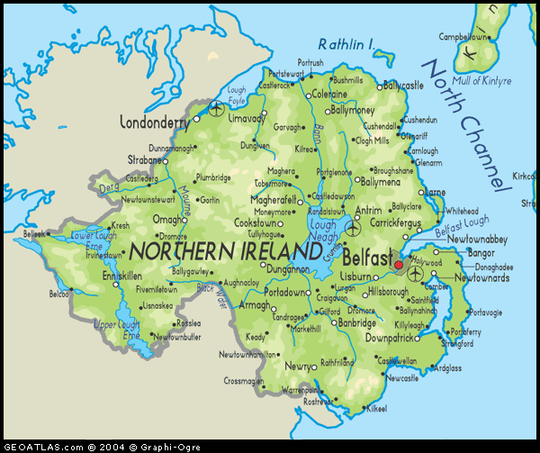 Physical Map Of Northern Ireland Northern Ireland | Super Smash Bros. Bowl Wiki | Fandom