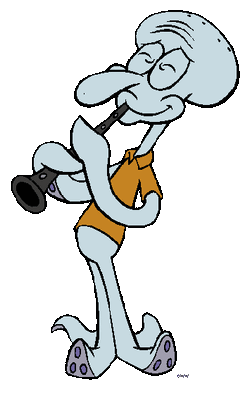 Squidward playing clarinet