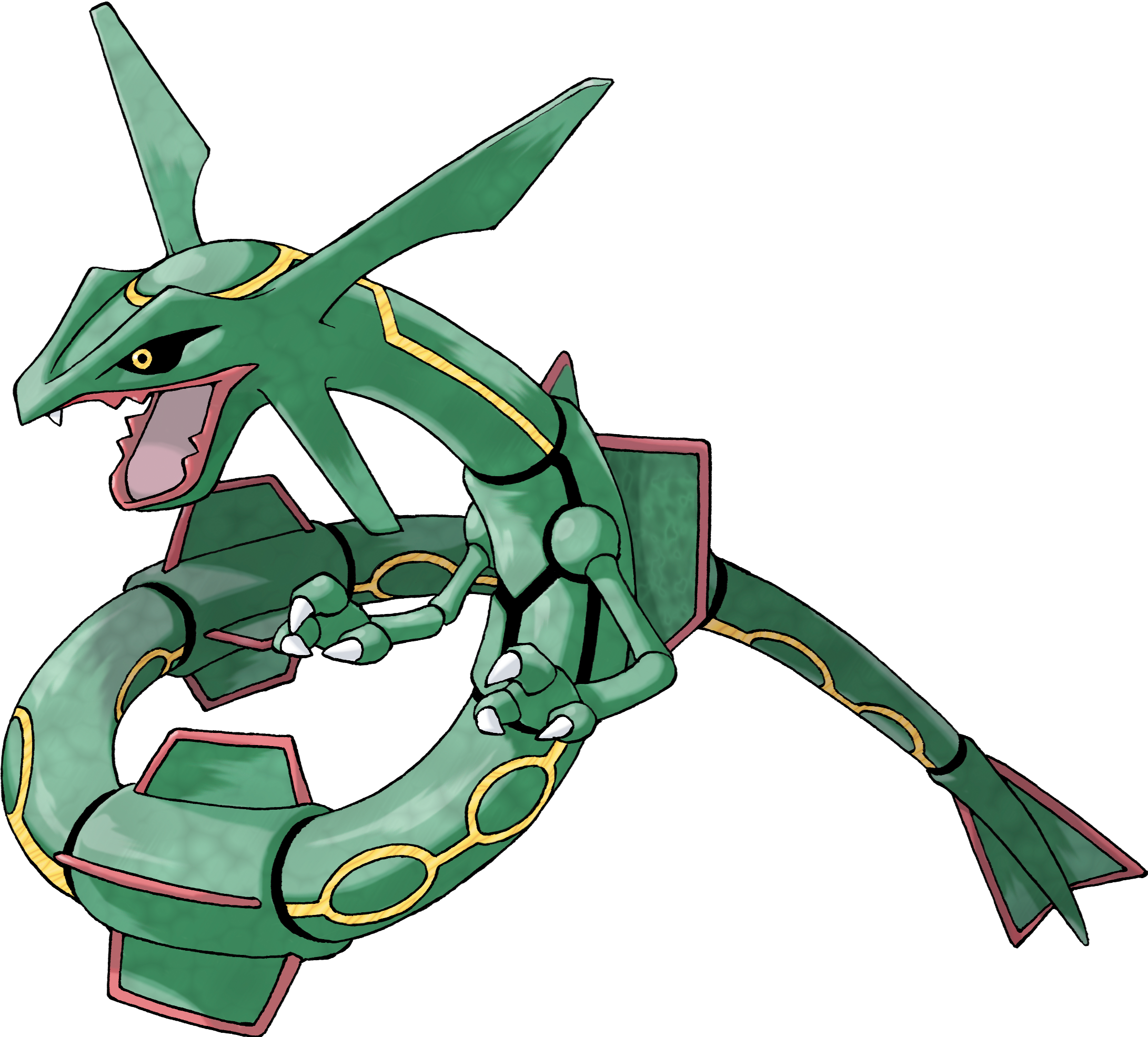 Pokémon x Monster Hunter Art: Shiny Mega Rayquaza and Crimson Glow