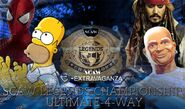 Ultimate 4 Way Match: Homer Simpson (champion) vs Spider-Man vs Jack Sparrow vs Mr. Clean for the SCAW Legends Championship