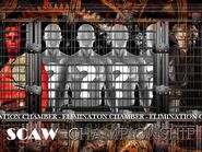Hellboy defends the SCAW Championship in an Elimination Chamber Match