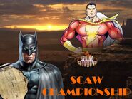 Batman (champion) vs. Shazam for the SCAW Championship