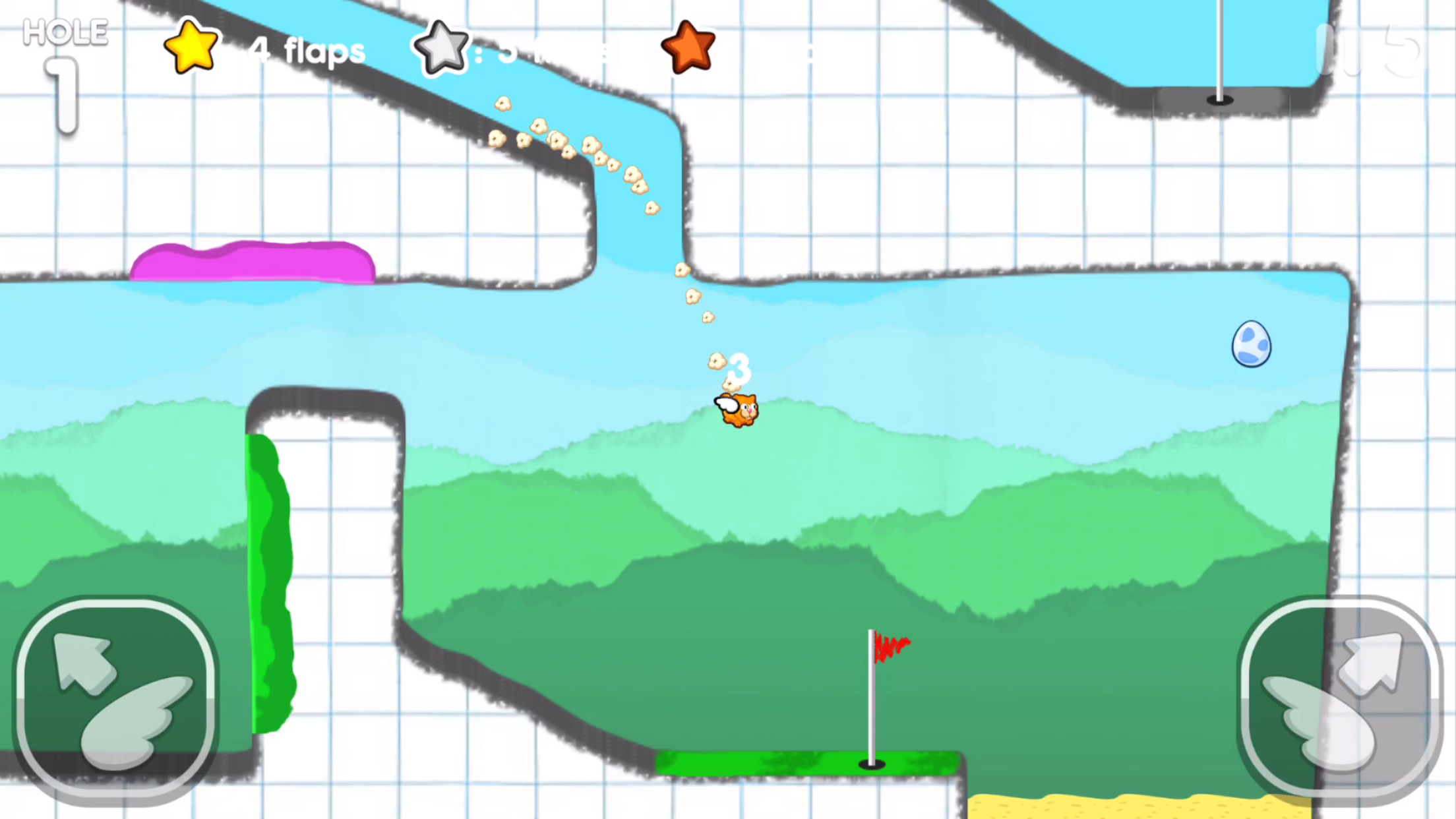flappy golf 2 beach land hole 4