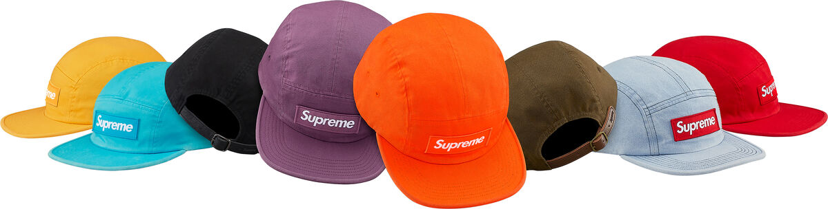 Supreme Washed Chino Twill Camp Cap 'Red