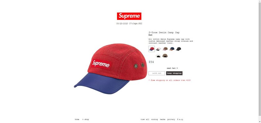 2-Tone Denim Camp Cap | Supreme Camp Cap Wiki | Fandom