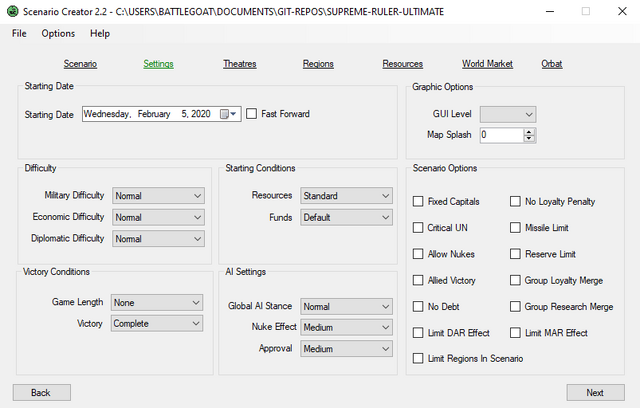 Screenshot 2- Settings