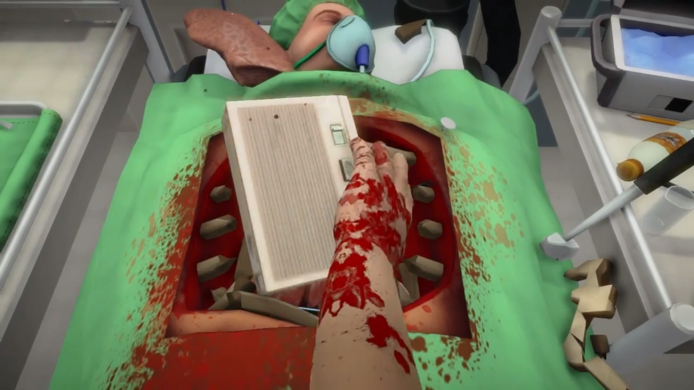 Surgeon Simulator PS4 - Cirurgia no corredor do hospital, PARECE O