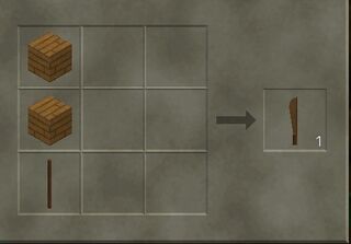 Craft a wooden machete