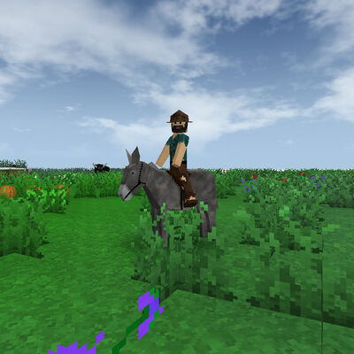 My farm SO FAR in survivalcraft i will post more pics when i finish. We got  my horses my black cows and my brown cows so far.