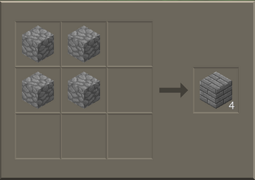 Crafting a stone brick