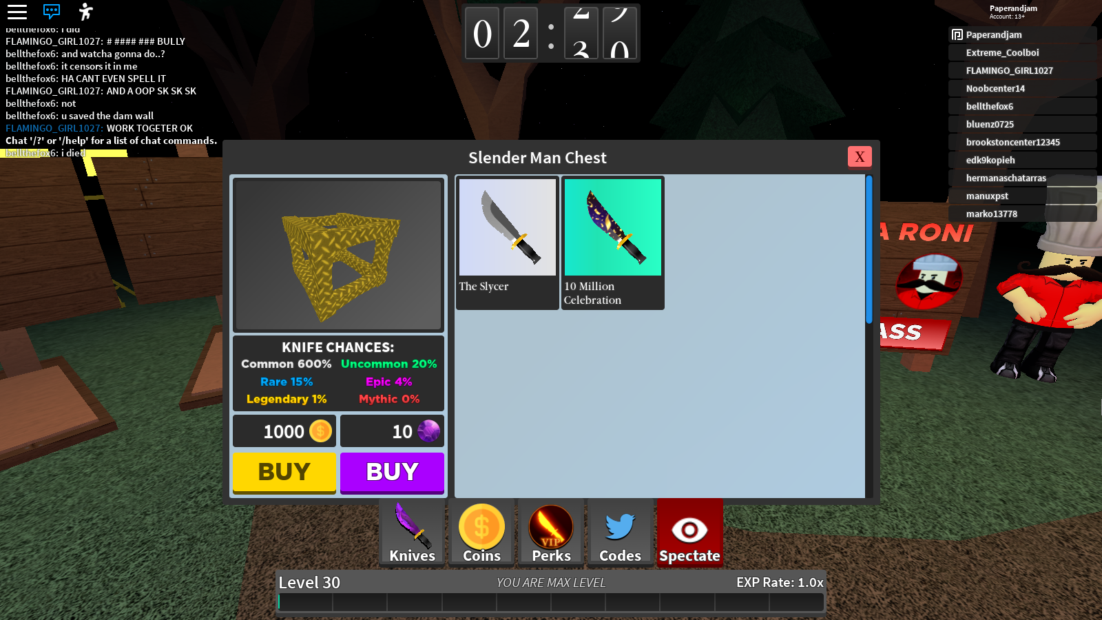 Roblox Survive The Killer (STK) Knives, Killers UPDATED Cheap and