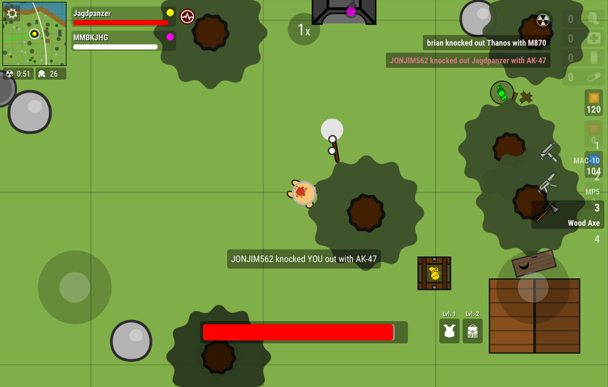 Knocked Out, Surviv.io Wiki