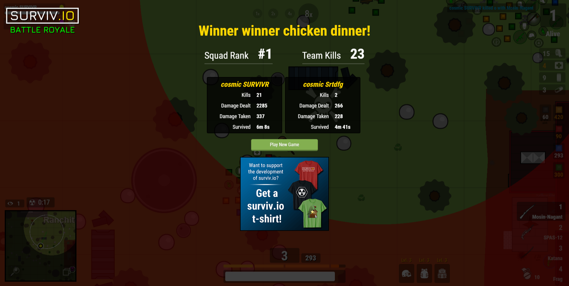 Knocked Out, Surviv.io Wiki