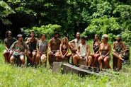 The Merged Tribe at their second Tribal Council.