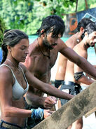 Ulong solving their word search in Palau.