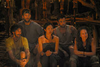 Mogo Mogo, minus Kathy, at Tribal Council.