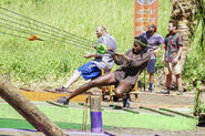 Ikabula competes in the Immunity Challenge, Bail Out.