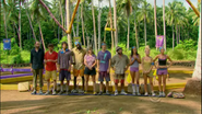 The contestants at the Reward Challenge