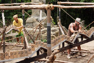 Matthew and Russell competing in Redemption Island.