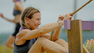 Martine competing in the second Reward Challenge, Nut Bucket.