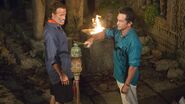 Andrew eliminated because of Kelley's use of a Hidden Immunity Idol.