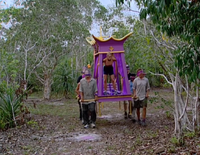 Sook Jai competing in the first Reward Challenge.