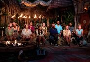 Viakana at their first Tribal Council as a merged tribe.