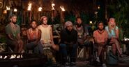 The final seven at Tribal Council.