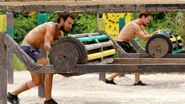 Los Otros competing in the fifth Reward Challenge of the eleventh cycle.