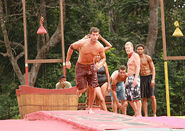 Dan at the third Immunity Challenge, Lake Launch.