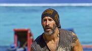 Tony competes in the Immunity Challenge, 5 on 5.