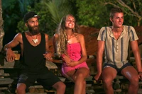 The Final Three of Supraviețuitorul: Filipine at the Final Tribal Council.