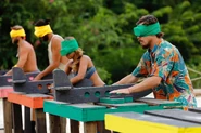 The Merged Tribe competing in the Reward Challenge, More Than a Feeling.