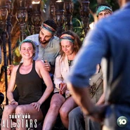 Aus07e08 phoebe firemaking.jpg (242 KB) Phoebe sent to the fire-making challenge.