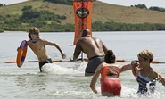 Battle dig caramoan.jpg (115 KB) The tribes compete in the first Reward Challenge, Water Slaughter.