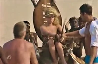 Sand meets guest Larisa.