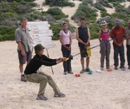 Rob at the third individual Reward Challenge.