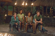 Tasha and her tribe at the fourth Tribal Council of the season.