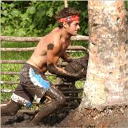 John K. tries to catch a pig for Lopevi in Vanuatu.