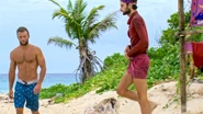 Ryan running away with his Hidden Immunity Idol.