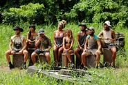 The Merged Tribe at their fifth Tribal Council.