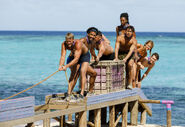 Naviti competing in the fourth Immunity Challenge, Cell Block Sea.